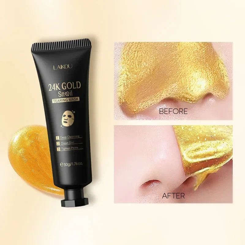 Maschera Viso Oro 24K Antiage – Detossinante, Illuminante e Purificante