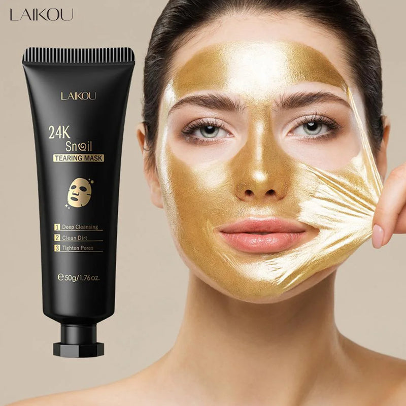 Maschera Viso Oro 24K Antiage – Detossinante, Illuminante e Purificante