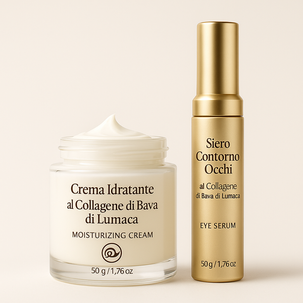 Set Skincare Anti-Age al Collagene di Bava di Lumaca – Crema Idratante + Siero Contorno Occhi