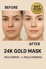 Maschera Viso Oro 24K Antiage – Detossinante, Illuminante e Purificante