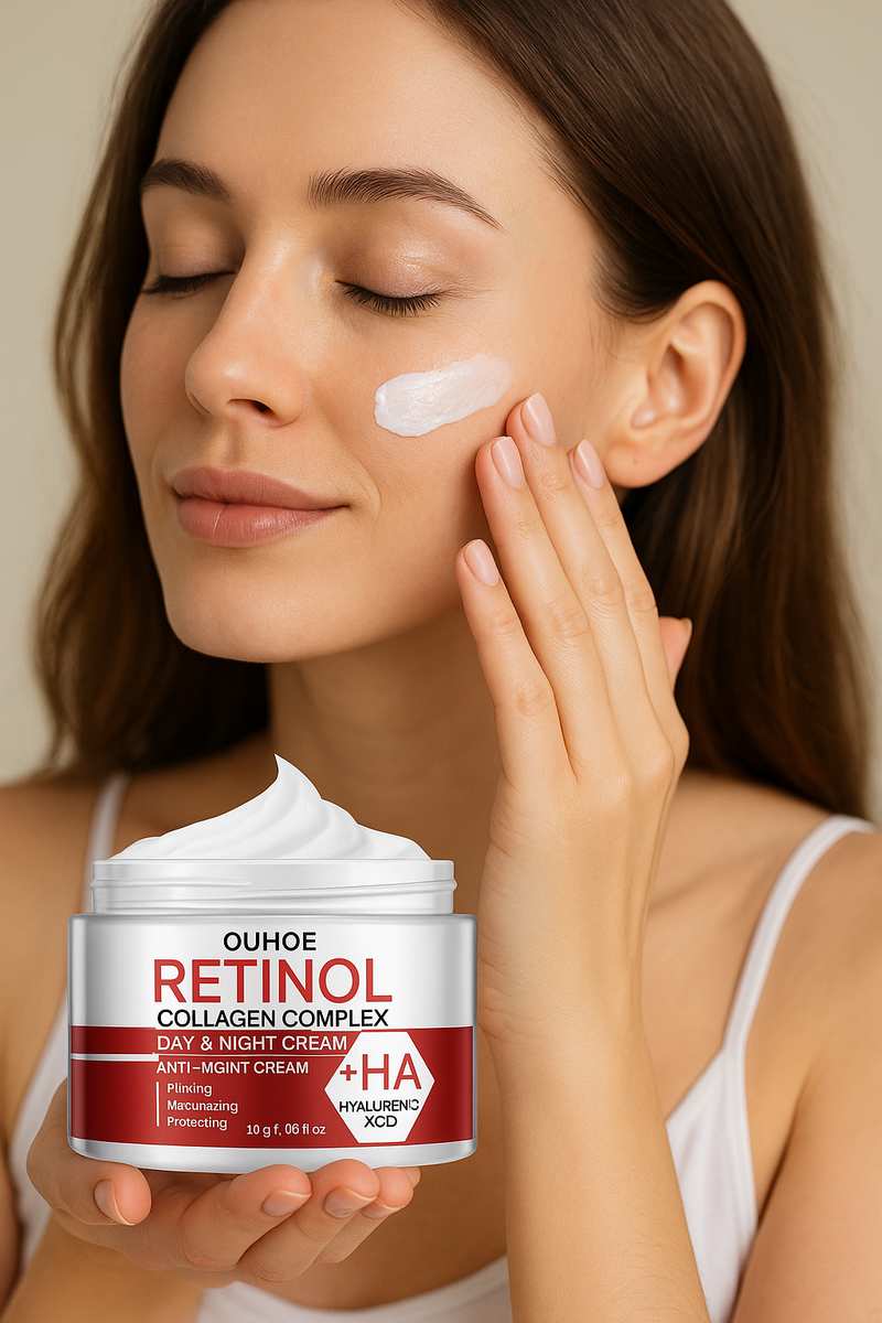 Crema Viso Retinolo & Collagene con Acido Ialuronico – Giorno & Notte Anti-Age