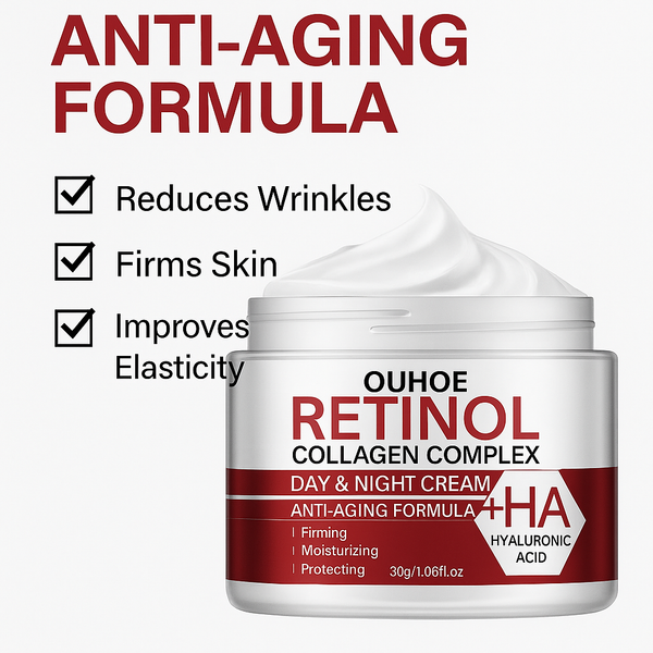 Crema Viso Retinolo & Collagene con Acido Ialuronico – Giorno & Notte Anti-Age